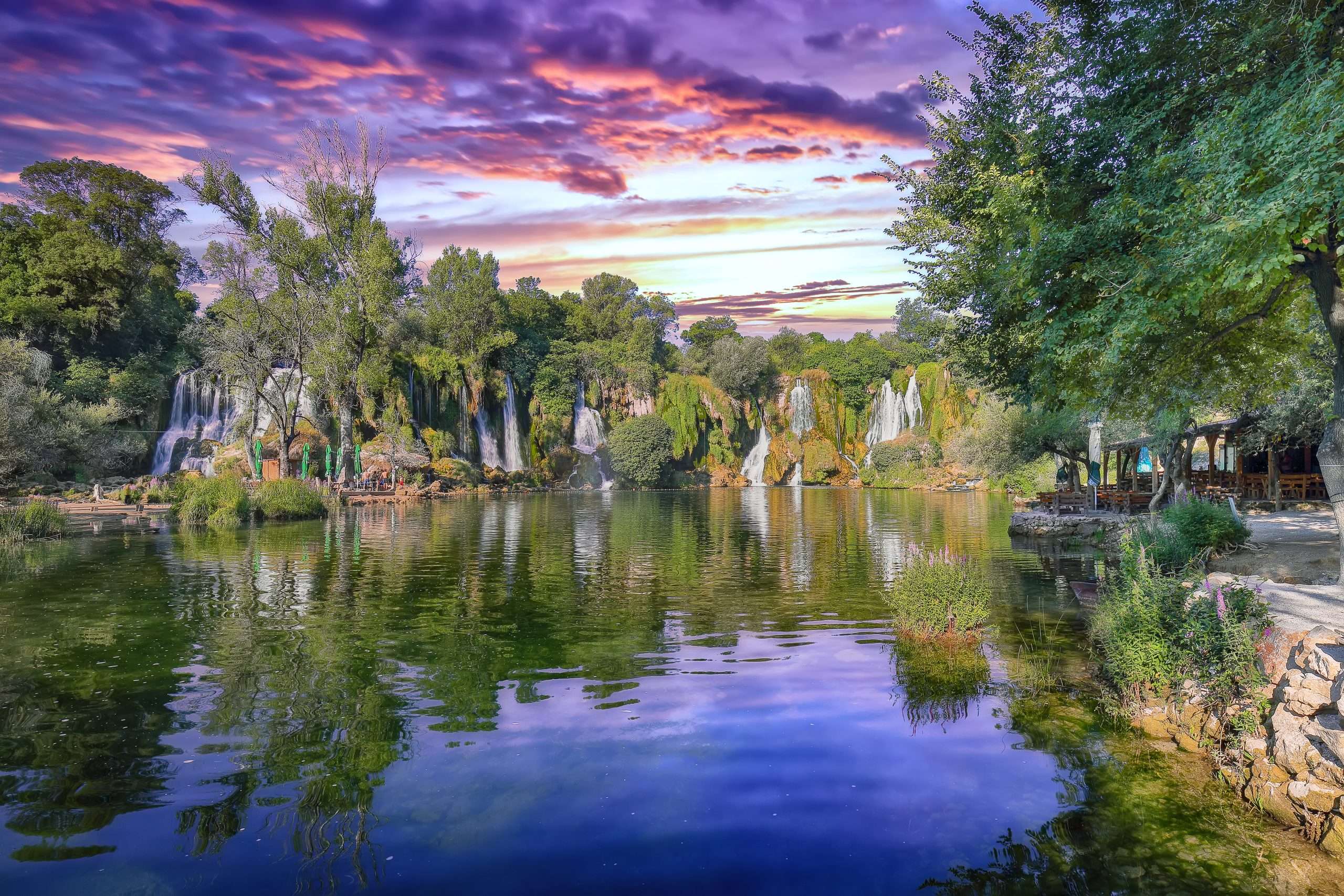 Kravice waterfalls in the National Park of Bosnia and Herzegovin